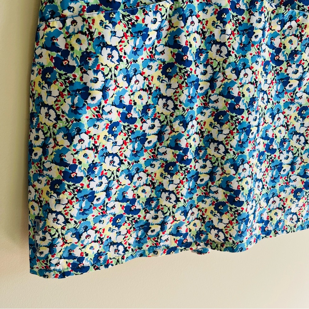 RLX Ralph Lauren Womens Floral Print Layered Detail Athletic Skort Blue Size M - Picture 3 of 10